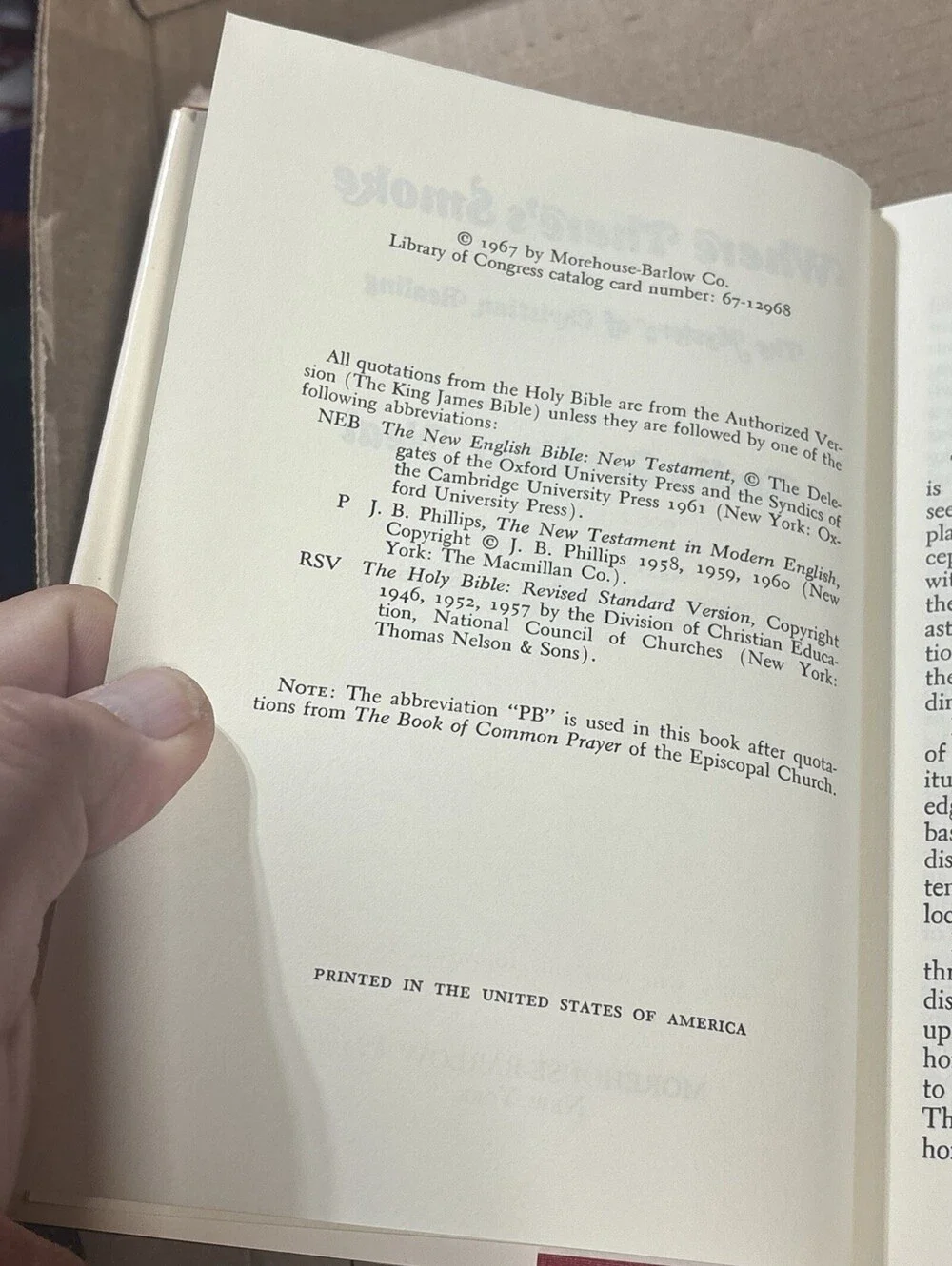 Where There’s Smoke Mystery Of Christian Healing Emily Gardiner Neal HCDJ 1967